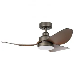 Torquay Indoor / Outdoor DC Ceiling Fan with CCT LED Light & Remote, 107cm/42", Oil Rubbed Bronze / Red Brown by Eglo, a Ceiling Fans for sale on Style Sourcebook