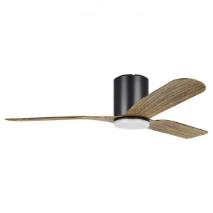 Iluka Indoor / Outdoor DC Hugger Ceiling Fan with CCT LED Light & Remote, 132cm/52", Black / Rustic Brown by Eglo, a Ceiling Fans for sale on Style Sourcebook