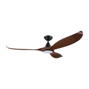 Noosa Indoor / Outdoor DC Ceiling Fan with CCT LED Light & Remote, 150cm/60", Black / Dark Walnut by Eglo, a Ceiling Fans for sale on Style Sourcebook
