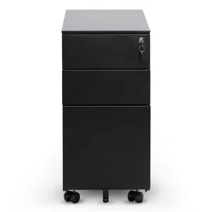 Desio Slim 3 Drawer Moblie Pedestal File Cabinet, Black by Conception Living, a Filing Cabinets for sale on Style Sourcebook