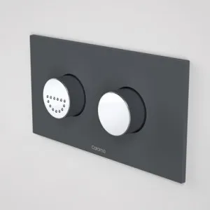 Invisi Series IiÂ® Round Dual Flush Plate & Raised Care Buttons Afternoon Daze | Made From Plastic In Grey By Caroma by Caroma, a Toilets & Bidets for sale on Style Sourcebook