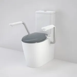 Care 660 Cleanflush Wall Faced Cc Easy Height Be Suite With Armrests & Caravelle Double Flap Seat Ag In White By Caroma by Caroma, a Toilets & Bidets for sale on Style Sourcebook