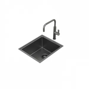 Urbane II Single Bowl Sink | Made From Gunmetal By Caroma by Caroma, a Kitchen Sinks for sale on Style Sourcebook