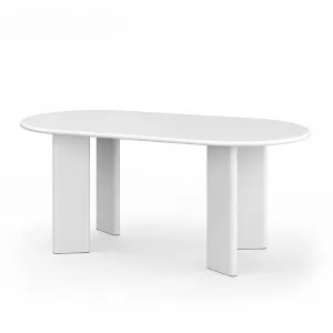Omni Chunky Oval Dining Table, Matte White by L3 Home, a Dining Tables for sale on Style Sourcebook