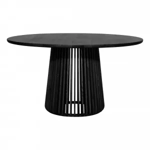 Pila Round Dining Table 150cm in Black by OzDesignFurniture, a Dining Tables for sale on Style Sourcebook