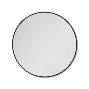 Round Black Metal Frame Bathroom Mirror • 90cm 900mm / 90cm Diameter by Luxe Mirrors, a Vanity Mirrors for sale on Style Sourcebook