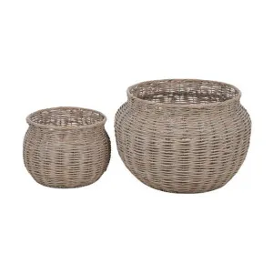 Hunter 2 Piece Wicker Basket Set by Coast To Coast Home, a Baskets & Boxes for sale on Style Sourcebook