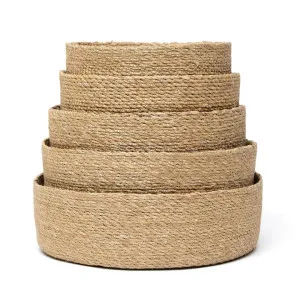 Oslo 5 Piece Seagrass Round Basket Set by Wicka, a Baskets & Boxes for sale on Style Sourcebook
