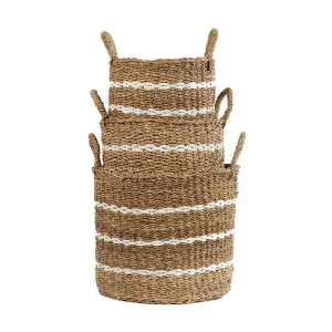 Southsea 3 Piece Seagrass Round Basket Set by Wicka, a Baskets & Boxes for sale on Style Sourcebook