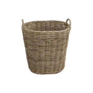 Grove Rattan Oval Firewood Basket by French Country Collection, a Baskets & Boxes for sale on Style Sourcebook