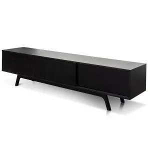 Ella 2.1m Wooden TV Unit - Full Black by Interior Secrets - AfterPay Available by Interior Secrets, a Entertainment Units & TV Stands for sale on Style Sourcebook