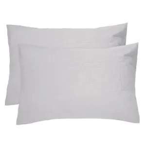 Bambury French Flax Linen Silver Pillowcase Pair by null, a Pillow Cases for sale on Style Sourcebook