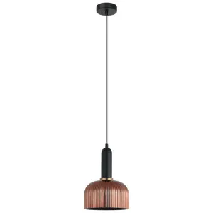 Vintaj Ribbed Glass Pendant Light, Dome, Copper by CLA Ligthing, a Pendant Lighting for sale on Style Sourcebook