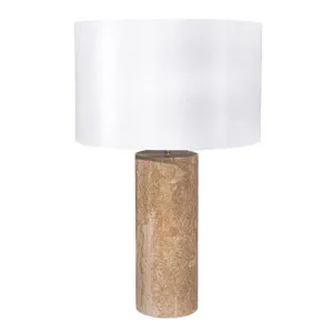 Pisano Travertine Base Table Lamp by Cozy Lighting & Living, a Table & Bedside Lamps for sale on Style Sourcebook