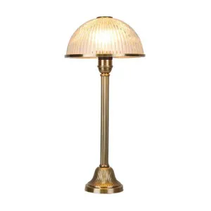 Fraser Brass & Glass Table Lamp, Antique Brass by Emac & Lawton, a Table & Bedside Lamps for sale on Style Sourcebook