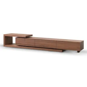 Dwell Extendable TV Entertainment Unit - Walnut by Interior Secrets - AfterPay Available by Interior Secrets, a Entertainment Units & TV Stands for sale on Style Sourcebook