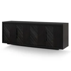 Ex Display - Miriam 2m Oak Buffet Unit - Textured Espresso Black by Interior Secrets - AfterPay Available by Interior Secrets, a Sideboards, Buffets & Trolleys for sale on Style Sourcebook