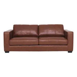 Gordon 2.5 Seater Sofa in Aniline Leather Cognac by OzDesignFurniture, a Sofas for sale on Style Sourcebook