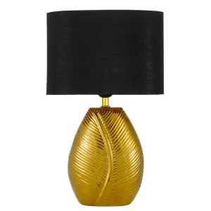 Klee Ceramic Base Table Lamp, Gold by Telbix, a Table & Bedside Lamps for sale on Style Sourcebook