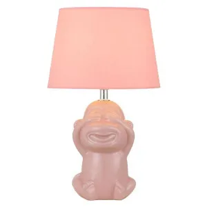 Misaru Ceramic Base Table Lamp, Pink by Telbix, a Table & Bedside Lamps for sale on Style Sourcebook