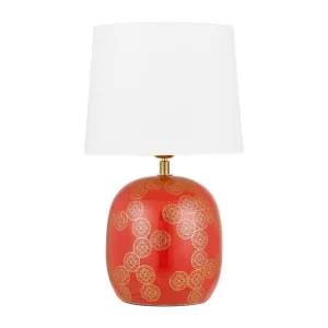 Wishes Ceramic Base Table Lamp, Red by Telbix, a Table & Bedside Lamps for sale on Style Sourcebook