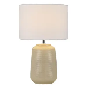 Anni Ceramic Base Table Lamp, Cream by Telbix, a Table & Bedside Lamps for sale on Style Sourcebook