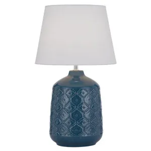 Baci Ceramic Base Table Lamp, Blue by Telbix, a Table & Bedside Lamps for sale on Style Sourcebook