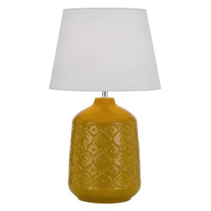 Baci Ceramic Base Table Lamp, Butterscotch by Telbix, a Table & Bedside Lamps for sale on Style Sourcebook