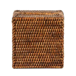 Paume Handcrafted Rattan Square Tissue Box, Antique Brown by Florabelle, a Decorative Boxes for sale on Style Sourcebook