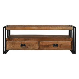 Astra Mango Wood & Metal 2 Drawer TV Unit, 120cm by Fobbio Home, a Entertainment Units & TV Stands for sale on Style Sourcebook