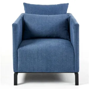 Armadale Fabric Armchair, Indigo by M Co Living, a Chairs for sale on Style Sourcebook