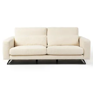 Austin Boucle Fabric Sofa, 3 Seater, Ivory by M Co Living, a Sofas for sale on Style Sourcebook