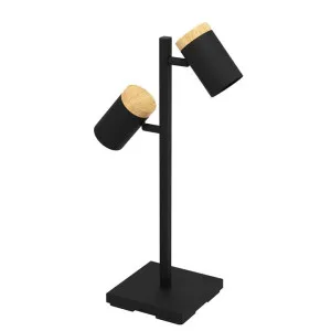 Cartagena Steel & Wood LED Table Lamp, 2 Light, 4000K by Eglo, a Table & Bedside Lamps for sale on Style Sourcebook
