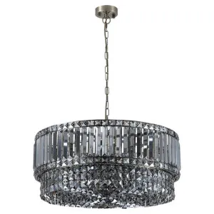 Devine Metal & Crystal Glass Pendant Light, Large by Shelon Lights, a Pendant Lighting for sale on Style Sourcebook