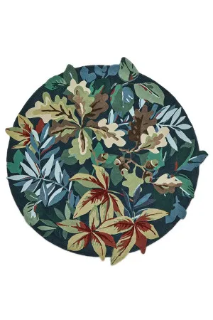 Sanderson Robin'S Wood Forest Green Round 146508 by Sanderson, a Contemporary Rugs for sale on Style Sourcebook