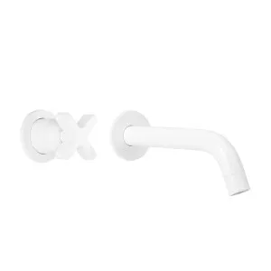 Cross Progressive Mixer & Spout Set - White (Infiniti) by ABI Interiors Pty Ltd, a Bathroom Taps & Mixers for sale on Style Sourcebook