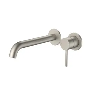 Liano II 210mm Wall Basin/Bath Mixer - 2 X Round Cover Plates - Brushed - Sales Kit 6Star | Made From Brass In Nickel By Caroma by Caroma, a Bathroom Taps & Mixers for sale on Style Sourcebook