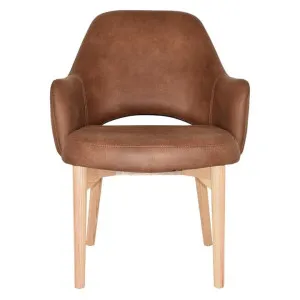 Albury Commercial Grade Eastwood Fabric Tub Chair, Timber Leg, Tan / Natural by Eagle Furn, a Chairs for sale on Style Sourcebook