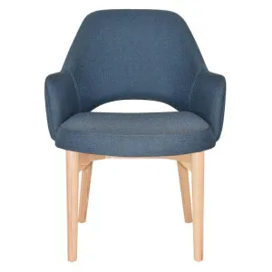 Albury Commercial Grade Gravity Fabric Tub Chair, Timber Leg, Denim / Natural by Eagle Furn, a Chairs for sale on Style Sourcebook