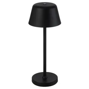 Briana IP54 Indoor / Outdoor Rechargeable LED Touch Table Lamp, CCT, Black by Telbix, a Table & Bedside Lamps for sale on Style Sourcebook