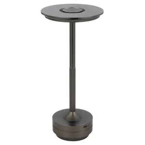 Zico IP43 Indoor / Outdoor Rechargeable LED Touch Table Lamp, CCT, Gunmetal by Telbix, a Table & Bedside Lamps for sale on Style Sourcebook