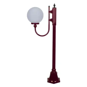 Lisbon Italian Made IP43 Exterior Up Post Light, 1 Light, Style A, 126cm, Burgundy by Domus Lighting, a Lanterns for sale on Style Sourcebook