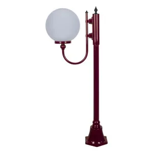 Lisbon Italian Made IP43 Exterior Up Post Light, 1 Light, Style B, 126cm, Burgundy by Domus Lighting, a Lanterns for sale on Style Sourcebook