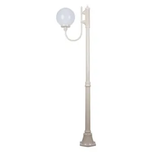 Lisbon Italian Made IP43 Exterior Up Post Light, 1 Light, Style A, 189cm, Beige by Domus Lighting, a Lanterns for sale on Style Sourcebook