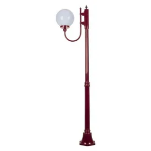 Lisbon Italian Made IP43 Exterior Up Post Light, 1 Light, Style A, 189cm, Burgundy by Domus Lighting, a Lanterns for sale on Style Sourcebook