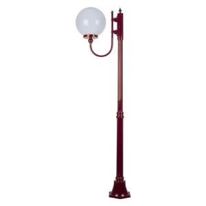 Lisbon Italian Made IP43 Exterior Up Post Light, 1 Light, Style B, 189cm, Burgundy by Domus Lighting, a Lanterns for sale on Style Sourcebook