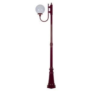 Lisbon Italian Made IP43 Exterior Up Post Light, 1 Light, Style A, 225cm, Burgundy by Domus Lighting, a Lanterns for sale on Style Sourcebook