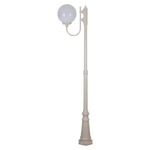 Lisbon Italian Made IP43 Exterior Up Post Light, 1 Light, Style B, 225cm, Beige by Domus Lighting, a Lanterns for sale on Style Sourcebook