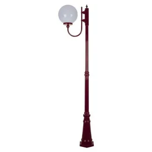 Lisbon Italian Made IP43 Exterior Up Post Light, 1 Light, Style B, 225cm, Burgundy by Domus Lighting, a Lanterns for sale on Style Sourcebook