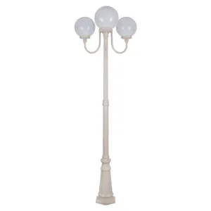 Lisbon Italian Made IP43 Exterior Up Post Light, 3 Light, Style A, 225cm, Beige by Domus Lighting, a Lanterns for sale on Style Sourcebook